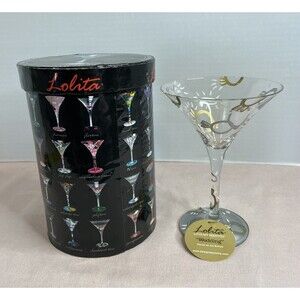 Lolita - Hand Painted Martini Glass “Wedding Tini” 7oz.